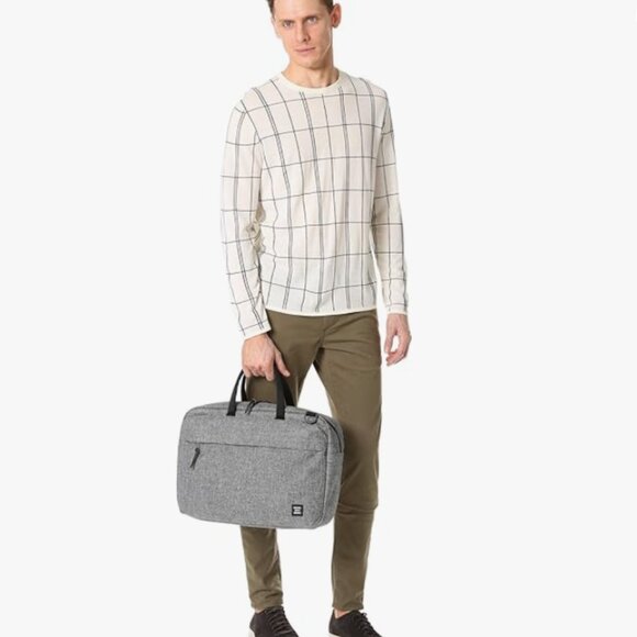 Herschel Sandford Messenger Bag in Raven crosshatch, New without tags - Picture 3 of 14